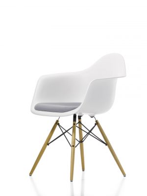 Eames Plastic Arm Chair DAW Stuhl mit Sitzpolster Vitra